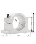 80mm spindle holder for Beefy 1.5kW ER16 Air Cooled CNC Spindle Motor Kit with dimensions shown