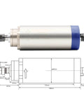 1.5kW ER16 Air Cooled Spindle Motor Kit For CNC Machines Pro Grade Engraving Ready 80x200mm Size with Four Bearings