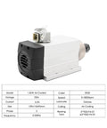 1.5kW ER20 Spindle Motor With Flange, Four Bearings, Square Housing, Air Cooled CNC Spindle for Wood and Metalworking, 220V Power
