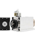 1.5kW ER20 Spindle Motor with flange and square housing, air cooled, four bearings, front view, 220V, for metalworking 0.01mm runout