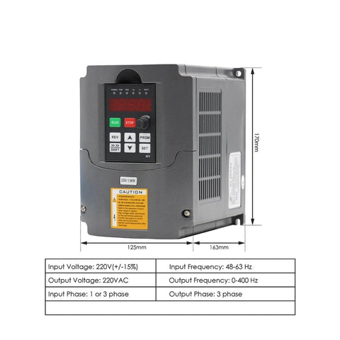1.5KW ER11 Air Cooled Spindle Motor For CNC Machines 220V And 380V Ready With Four Bearings Includes 1.5KW Inverter