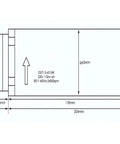 Technical diagram of 1.5 kW ER11 Air Cooled Spindle With Four Bearings, High Speed Axial Preload For Extra Stiffness, 24000 RPM