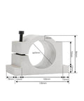 65mm bracket for 1.5 kW ER11 Air Cooled Spindle, side view with dimensions marked