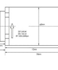Technical drawing of 1.5kW ER11 Air Cooled CNC Spindle, 80mm shaft, 4 bearings, for precise milling, with detailed dimensions and components.