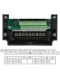 Terminal block of Beefy 1.5kW ER20 Spindle Motor with water cooled system, wiring layout for 380V inverter ready system.