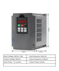 380V inverter for Beefy 1.5kW ER20 spindle motor, shown with control panel and dimensions 170x125x163mm.