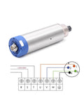 1.5kW ER16 Air Cooled Spindle Motor For Woodworking, 24000 RPM, 65x258mm Housing, 4 Bearing Design, 220V CNC Router with wiring diagram