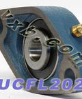 15mm Bearing UCFL-202 + 2 Bolts Flanged Cast Housing Mounted Bearings - VXB Ball Bearings