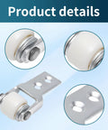 8 Pack 15mm Diameter Wheel Sliding Door Track Guide Rollers For Smooth Sliding Doors Durable High Quality Wheel Easy Installation With Basic Tools Stable Rolling And Quiet Operation, showing close-up of rollers.