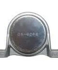Front view of 15mm extra-narrow eccentric collar pillow block bearing with closed cover, single unit.