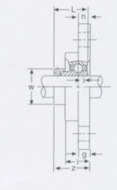 15mm Flange Bearing UFL002 Eccentric Collar Locking 2-Bolt
