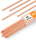 BCuP-5 15% Silver Brazing Rods, 0.050 x 1/8 x 10 Inches, 15-piece flat welding rod set, phosphor copper alloy, packaged rods