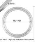 Dimensions diagram of 16 Inch Aluminum Heavy Duty Lazy Susan Turntable Bearing with smooth swivel and strong load capacity.