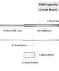 Five Pack 16 Inch Heavy Duty Center Mounted Bottom Drawer Slides With Quiet Ball Bearings Three Quarter Extension Zinc Plated Steel For Cabinets And Dressers Smooth Silent Operation dimensions