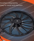 16 Inch Electric Radiator Cooling Fan 3000 RPM, 12 Volt Reversible Cooling Fan With Thermostat Wiring Switch Relay Kit, top view