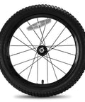 16 Inch Kids Bike Front Wheel Replacement with Air Rubber Tire, Black Steel Rim, Stainless Spokes, 3/8 inch axle, fits JOYSTAR bikes