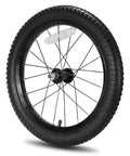 16 Inch Kids Bike Front Wheel Replacement with Air Rubber Tire, Black Steel Rim, Stainless Spokes, 3/8 inch axle, ready to ride