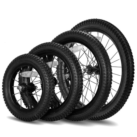 16 Inch Kids Bike Front Wheel Replacement with Air Rubber Tire, Black Steel Rim, Stainless Spokes, fits JOYSTAR bikes, not Huffy