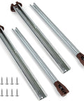 Two Pack Center Track Drawer Slides For Rite Trak II Rails Kit, 16 Inch Metal Drawer Slides With Stop And Roller
