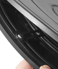Close-up of steel ball bearings on 16 Inch Heavy Duty Rotating Swivel Stand Lazy Susan Black Turntable Base.