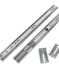 16 Inch Heavy Duty Soft Close Drawer Slides 1 Pair Full Extension Ball Bearing Glides 3 Fold Side Mount Cabinet Rails With Rear Mounting Brackets