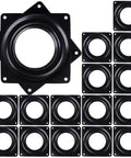 16 Pack 4 Inch Lazy Susan Turntable Bearings 5/16 Inch Thick Swivel Plate, black coated steel, for smooth 360-degree rotation