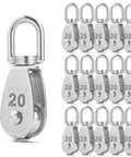 16 Pack M20 Single Pulley Block With 200lbs Load Capacity In 304 Stainless Steel Swivel Pulley shown in group arrangement