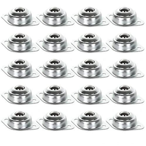 ✝️ 16 Pack 1/2" Roller Ball Transfer Bearings, Carbon Steel Ball Transfer Unit Swivel Ball Caster Roller Transfers, Ball Casters Bearing Universal