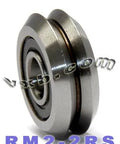 16-PIECES RM2-2RS 3/8'' Roller Ball Bearing V Groove Rubber Sealed Line Track Roller Bearing - VXB Ball Bearings
