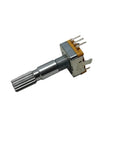5Pcs Bang-For-Your-Buck 16 Position 360 Degree Rotary Encoder With Push Button And 5 Pin 25mm Long Shaft EC11 Style, Ideal For Electronics