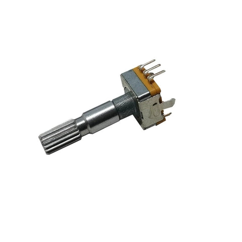 5Pcs Bang-For-Your-Buck 16 Position 360 Degree Rotary Encoder With Push Button And 5 Pin 25mm Long Shaft EC11 Style, Ideal For Electronics