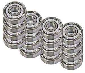 16 stainless steel inline/Rollerblade/Fidget Skate Bearing 8mm Bore Shielded - VXB Ball Bearings