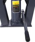 16 Ton Manual Hydraulic Pipe Bender close-up, showing heavy duty steel frame and hydraulic handle, gray finish.