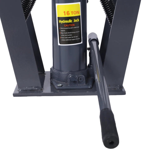 16 Ton Manual Hydraulic Pipe Bender close-up, showing heavy duty steel frame and hydraulic handle, gray finish.
