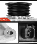 Close-up views of Durable 12V 160A CW 6 Groove Heavy Duty Alternator For Dodge Ram 1500 2009 2018 V8 5.7L Replaces 56028697AL 56028697AM