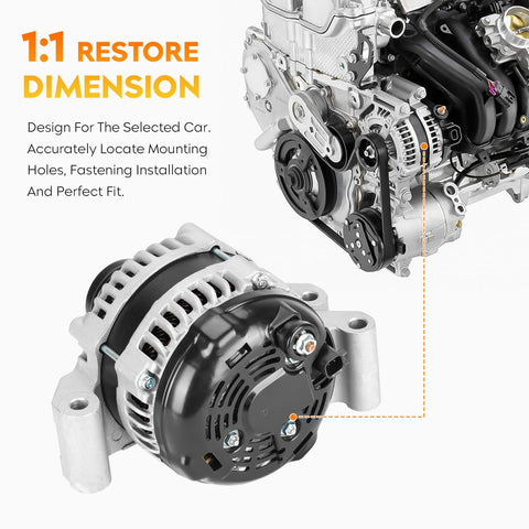 160 Amp Alternator For 3.6L V6 Vehicles 2011 2017 300 Challenger Charger Durango Grand Cherokee Ram 1500 Replacement Auto Part High Output Heavy Duty Built To Last next to engine diagram