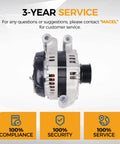 Side view of alternator replacement for 2005 2007 Chrysler 300 Dodge Magnum 2006 2007 Charger 12 volt 160 amp 04896805AC.