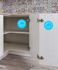Two Pairs Of 165 Degree Concealed Lazy Susan Cabinet Hinges For Full Overlay Doors With Face Frame Plate And Screws Installed