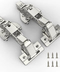 Two Pairs Of 165 Degree Concealed Lazy Susan Cabinet Hinges For Full Overlay Doors With Face Frame Plate And Screws Included