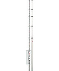 Versatile 16 foot aluminum telescoping rod for precise layout and measurement in feet, inches, and eighths, extended view.