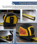 16ft tape measure from Comprehensive 22 Piece Welding Accessories Kit With Heavy Duty Chipping Hammer Soapstone Holder 16 Foot Tape Measure 50 Pound Magnet Triple Flint Striker Torch Cleaner Wire Brush And More