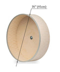Quiet 16 Inch Chinchilla Exercise Wheel With Double Ball Bearings For Whisper Quiet Spin And Chew Resistant Metal Rim Plus Non Slip Surface And Easy Clean Ideal For Small Pets From AMIDA Craft, front view showing metal rim and 41cm diameter.
