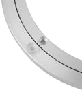 Close-up of 16 Inch Aluminum Heavy Duty Lazy Susan Turntable Bearing with smooth motion and non-slip rubber feet for dining tables and workbenches.