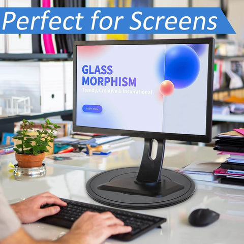 16 Inch Heavy Duty Lazy Susan Rotating Swivel Stand with monitor, low profile non skid turntable for screens and displays