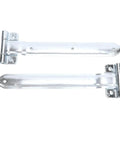 16 Inch Trailer Door Hinge Strap Set Four Pieces Offset Bent Metal Hinges for cargo trailer RV side door and enclosed utility trailers