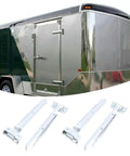 16 Inch Trailer Door Hinge Strap Set Four Pieces Offset Bent Metal Hinges For Cargo Trailer RV Side Door And Enclosed Utility Trailers