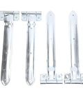 16 Inch Trailer Door Hinge Strap Set Four Pieces Offset Bent Metal Hinges For Cargo Trailer RV Side Door And Enclosed Utility Trailers Durable Construction For Smooth Operation And Secure Fit