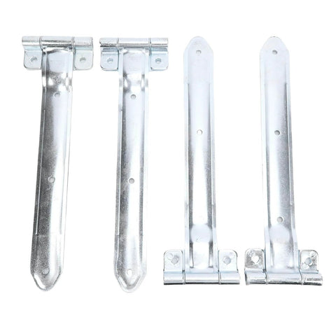16 Inch Trailer Door Hinge Strap Set Four Pieces Offset Bent Metal Hinges For Cargo Trailer RV Side Door And Enclosed Utility Trailers Durable Construction For Smooth Operation And Secure Fit