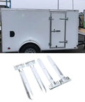 Four-piece 16 Inch Trailer Door Hinge Strap Set for cargo trailer with offset bent metal hinges for RV side door secure fit