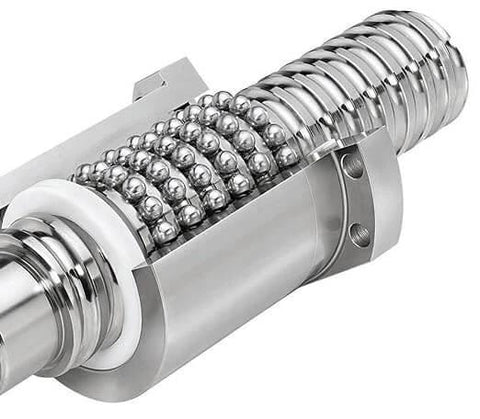 ✝️ 20pcs 16mm Ballscrew SFU1605 RM1605 Anti Backlash Ball Screw, Length 285.75mm 5mm Pitch with Metal Nut, close-up view